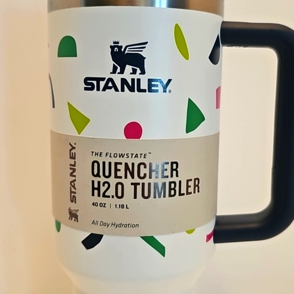 NWT Stanley Cup 40oz The Flowstate Quencher H2.O Tumbler Confetti Terazzo White - Picture 2 of 6